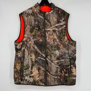 RedHead Mens Reversible Hunting Vest TrueTimber Camo Blaze Orange Fleece Large